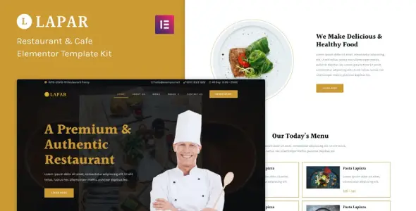 Lapar – Restaurant & Cafe Elementor Template Kit
